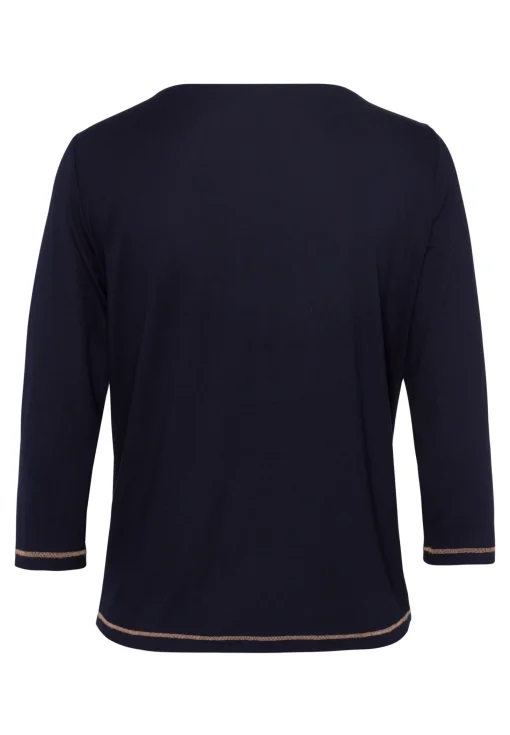 Shirt mit hohem Rundhalsausschnitt