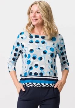 Shirt mit modischem Panneaux-Print