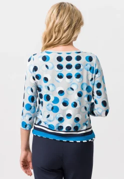 Shirt mit modischem Panneaux-Print
