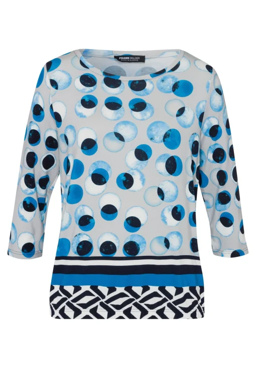 Shirt mit modischem Panneaux-Print
