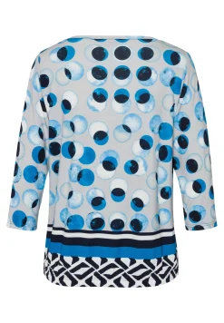 Shirt mit modischem Panneaux-Print