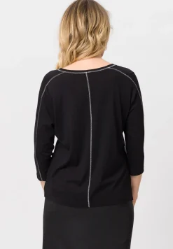 Shirt mit Partprint Lurexziernähte