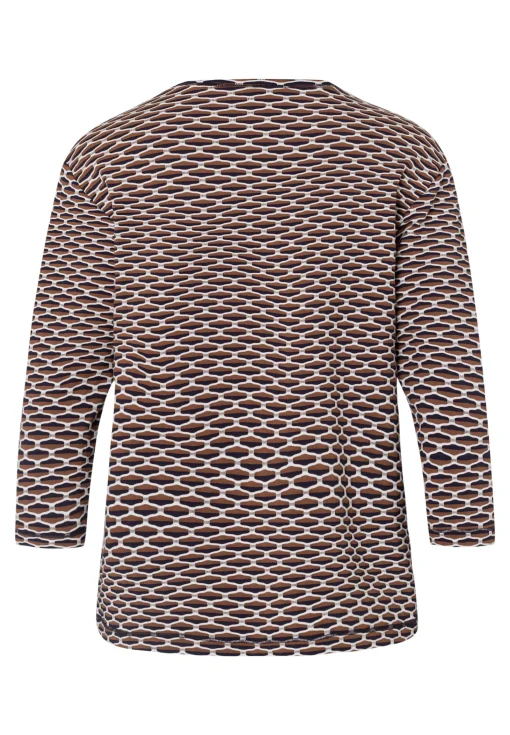Shirt mit paspelliertem Ausschnitt