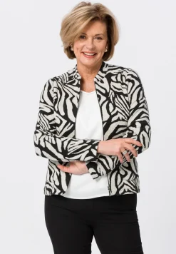 Strickblazer mit Reißverschluss