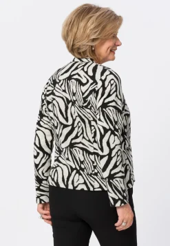 Strickblazer mit Reißverschluss