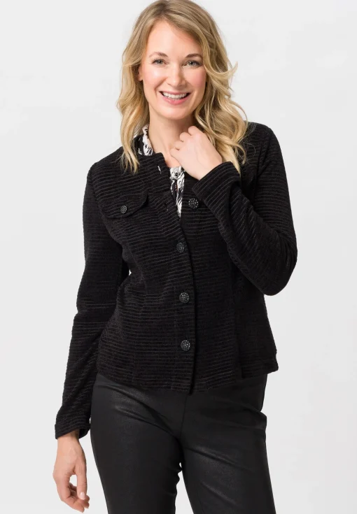 Strickjacke mit Fake-Brustklappen