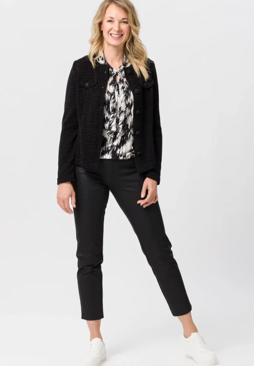 Strickjacke mit Fake-Brustklappen