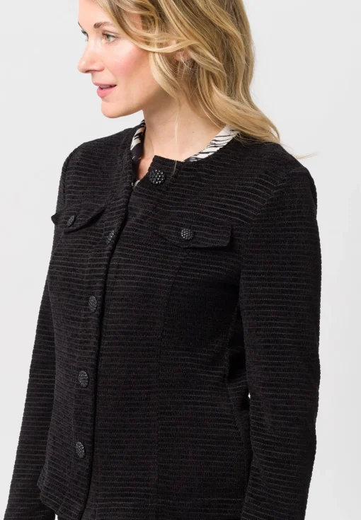 Strickjacke mit Fake-Brustklappen