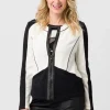 Strickjacke mit kontrastfarbenem Patch