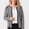 Strickjacke mit modischen Streifen