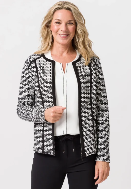 Strickjacke mit modischen Streifen