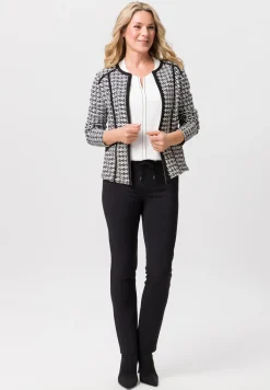 Strickjacke mit modischen Streifen
