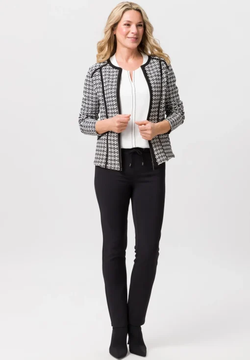 Strickjacke mit modischen Streifen