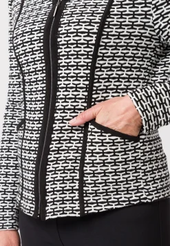 Strickjacke mit modischen Streifen