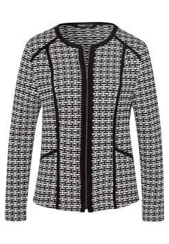 Strickjacke mit modischen Streifen