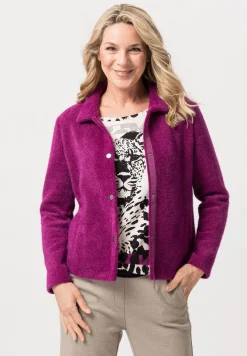 Strickjacke mit schmückendem Ripsband