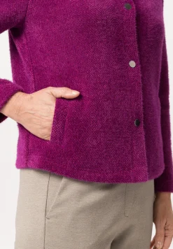 Strickjacke mit schmückendem Ripsband