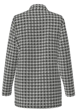 Strick-Longjacke mit modernem Fancy-Strickmuster