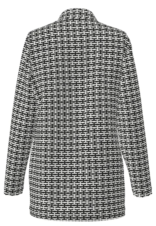 Strick-Longjacke mit modernem Fancy-Strickmuster