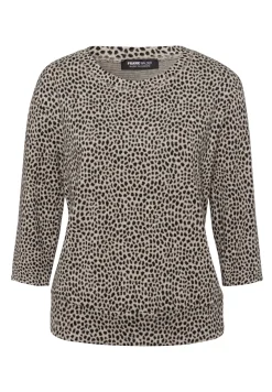 Strickpullover im dezenten Animal-Print