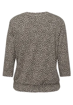 Strickpullover im dezenten Animal-Print