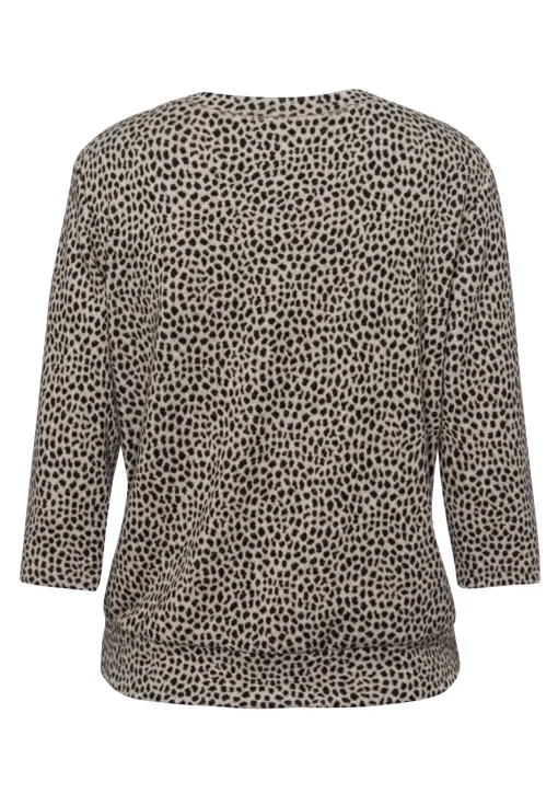 Strickpullover im dezenten Animal-Print