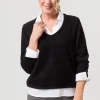 Strickpullover im Two-in-One-Look