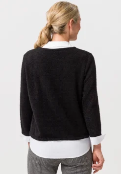 Strickpullover im Two-in-One-Look