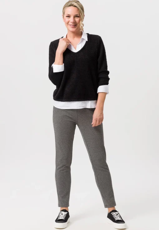 Strickpullover im Two-in-One-Look