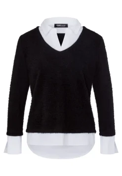 Strickpullover im Two-in-One-Look