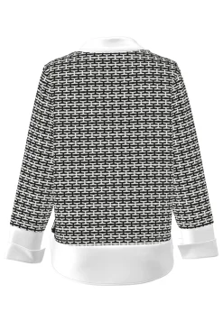 Strickpullover mit aufgesteppten Seitenstreifen