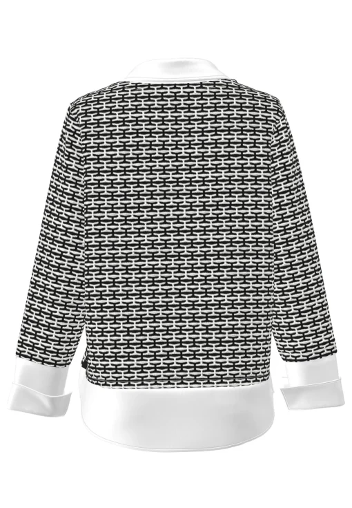 Strickpullover mit aufgesteppten Seitenstreifen