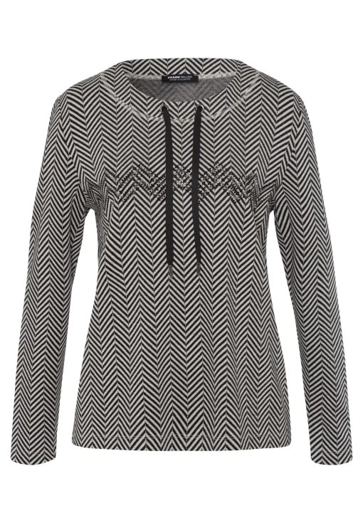 Strickpullover mit dezenten Glitzerelementen