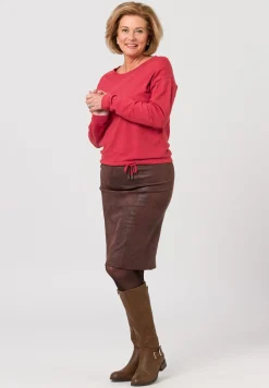Strickpullover mit Tunnelband am Saum