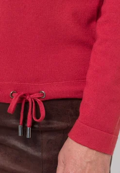 Strickpullover mit Tunnelband am Saum