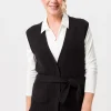 Strickweste mit femininem V-Ausschnitt